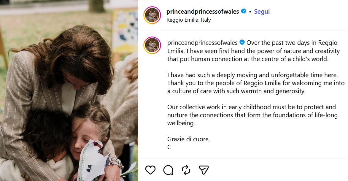 Kate: “Esperienza indimenticabile, grazie di cuore Reggio”