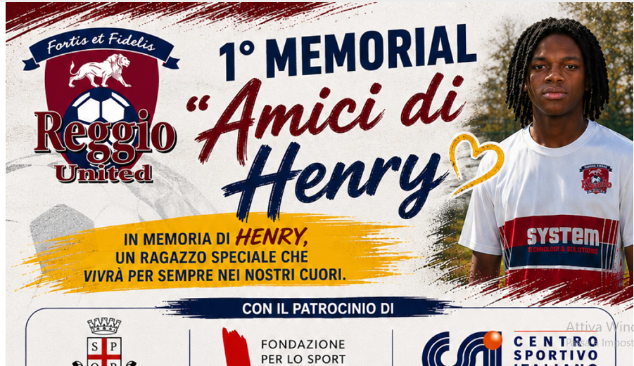 Reggio United: torneo nel nome di Henry, 15enne annegato nel Crostolo